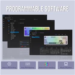 Aula F99 Tri-Mode RGB Mechanical Keyboard, Gasket Structure(Open Box)