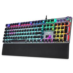 AULA F2088 Typewriter Style Mechanical Gaming Keyboard Blue Switches(Open Box)