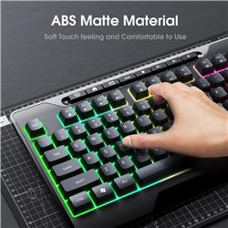 ONIKUMA G32 Matte Black Wired Gaming Keyboard RGB Backlit