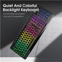 ONIKUMA G32 Matte Black Wired Gaming Keyboard RGB Backlit