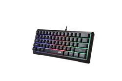 iCAN 62 Key Wired Rainbow Backlit Gaming Keyboard,6 Anti-ghosting Keys