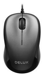 Delux M131BU Black Wired Optical Mouse, 3 Buttons,1000 DPI