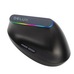 Delux M618DB Wireless Optical Ergonomic Mouse, RGB Light(Open Box)