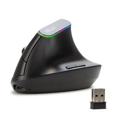Delux M618DB Wireless Optical Ergonomic Mouse, RGB Light(Open Box)