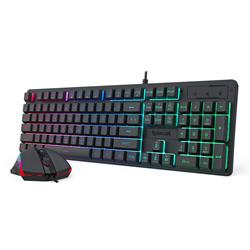 Redragon S107-RGB Wired Membrane Gaming Keyboard & Mouse 2-in-1 Combo(Open Box)