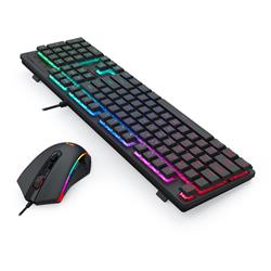 Redragon S107-RGB Wired Membrane Gaming Keyboard & Mouse 2-in-1 Combo(Open Box)