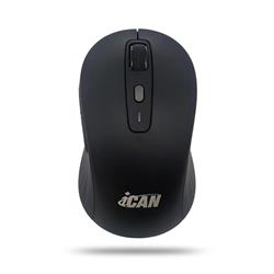 iCAN Black 2.4G/Bluetooth Wireless Office Mouse, 1600 DPI, 6 Buttons
