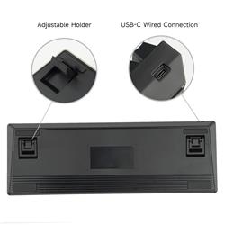 iCAN 60% Black Wired Mechanical RGB Gaming Keyboard, Linear Red Switch