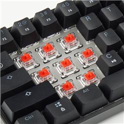 iCAN 60% Black Wired Mechanical RGB Gaming Keyboard, Linear Red Switch