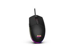 Souris de jeu filaire iCAN GM1011 noire RGB, 6 boutons, 1600 DPI
