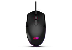 iCAN GM1011 Wired Black RGB Gaming Mouse, 6 Buttons, 1600 DPI