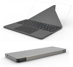 Clavier Bluetooth pliable Rii RK810 avec pavé tactile, portable et pliable