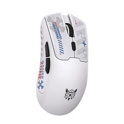 Souris de jeu sans fil tri-modale ONIKUMA DM01 blanche avec autocollan