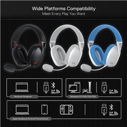 Casque de jeu Redragon H848, BT, 2,4G et filaire ultra-léger(Open Box)