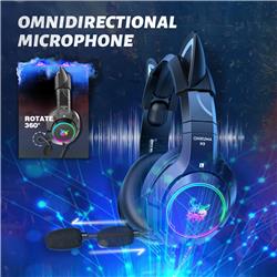 Onikuma K9-Black Gaming Headset with Cat Ears