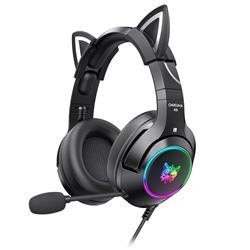 Onikuma K9-Black Gaming Headset with Cat Ears