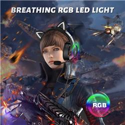 Onikuma K9-Black Gaming Headset with Cat Ears