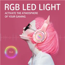 Onikuma K9-Pink Gaming Headset with Cat Ears