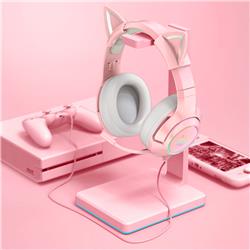 Onikuma K9-Pink Gaming Headset with Cat Ears