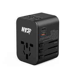 iCAN 35.5W 5-Port Universal Travel Adapter with 2 USB-C and 3 USB-A
