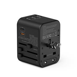 iCAN 35.5W 5-Port Universal Travel Adapter with 2 USB-C and 3 USB-A