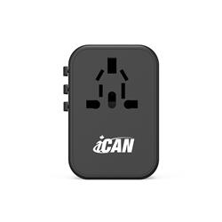 iCAN 35.5W 5-Port Universal Travel Adapter with 2 USB-C and 3 USB-A