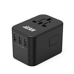 iCAN 35.5W 5-Port Universal Travel Adapter with 2 USB-C and 3 USB-A