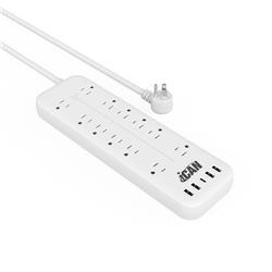 iCAN 12 prises 4 USB-A et 1 multiprise USB-C, cordon de 6 pieds
