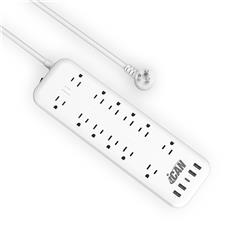 iCAN 12 prises 4 USB-A et 1 multiprise USB-C, cordon de 6 pieds