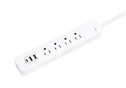 iCAN 4 Outlets Surge Protector with 2 USB-A and 1 USB-C, 3ft Cord