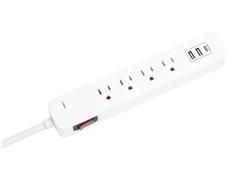iCAN 4 Outlets Surge Protector with 2 USB-A and 1 USB-C, 3ft Cord