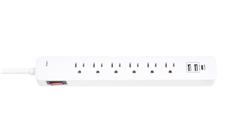 iCAN 6 Outlets Surge Protector with 2 USB-A and 1 USB-C, 6ft Cord