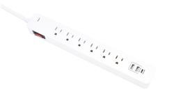 iCAN 6 Outlets Surge Protector with 2 USB-A and 1 USB-C, 6ft Cord