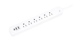 iCAN 6 Outlets Surge Protector with 2 USB-A and 1 USB-C, 6ft Cord