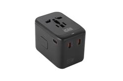 iCAN 65W 4-Port Universal Travel Adapter with 3 USB-C and 1 USB-A
