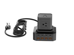 iCAN Protecteur de surtension GaN PD 5 prises 8 USB 100 W