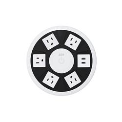 iCAN 5 Outlets 2 USB-A UFO Surge Protector with 5ft Cord(Open Box)
