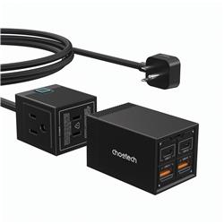 Choetech Multiprise détachable 65 W, 4 prises USB, 2 prises(Open Box)