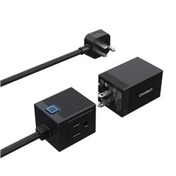Choetech Multiprise détachable 65 W, 4 prises USB, 2 prises(Open Box)