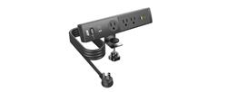 3 Outlets Desk Clamp Power Strip with 980J and 8ft Cord