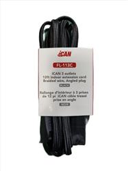 iCAN 3 Outlets 12ft Indoor Extension Cord