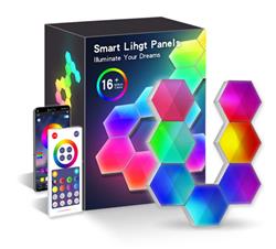 Lumières RVB intelligentes à DEL iCAN Hexagon | Paquet de 10