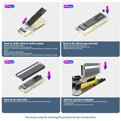 Maiwo KT058 RGB Design PCIe x16 to NVMe SSD Expansion Converter