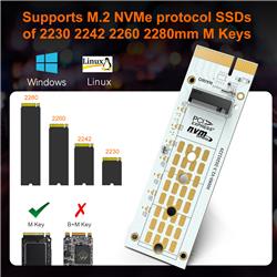 Convertisseur de carte d'extension NVMe PCIex4 Maiwo KT060A avec design RVB