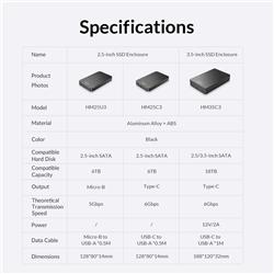 Orico HM35C3 3.5" USB3.1 Gen1 Type C Hard Drive Enclosure