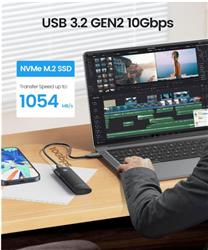 ORICO USB3.2 Gen2 USB-C M.2 NVMe SSD Enclosure (10Gbps) -  Black