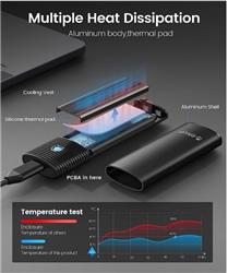 ORICO USB3.2 Gen2 USB-C M.2 NVMe SSD Enclosure (10Gbps) -  Black