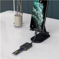 Maiwo K1696P2 USB3.2 Gen2 Type C to M.2 NVMe /M.2 SATA SSD Adapter with Cable, Black