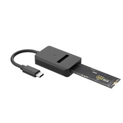 Maiwo K1696P2 USB3.2 Gen2 Type C to M.2 NVMe /M.2 SATA SSD Adapter with Cable, Black