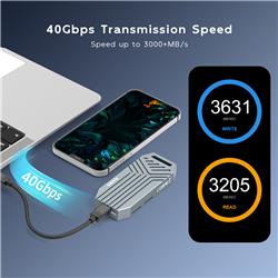 Maiwo K1695F 40Gbps NVMe M.2 SSD Enclosure(Open Box)